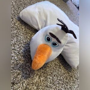Olaf Character Pillow - White and Orange